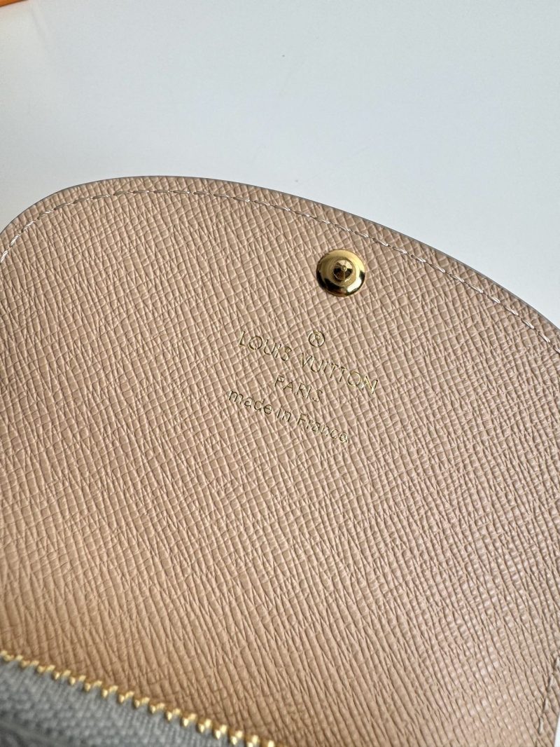 LV 24 Rosalie Coin Purse Trianon Gray Canvas GHW 221287
