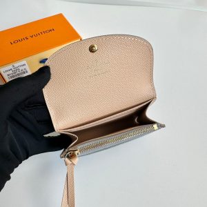 LV 24 Rosalie Coin Purse Trianon Gray Canvas GHW 221287