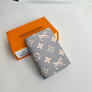 LV 24 Rosalie Coin Purse Trianon Gray Canvas GHW 221287