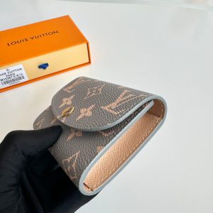 LV 24 Rosalie Coin Purse Trianon Gray Canvas GHW 221287