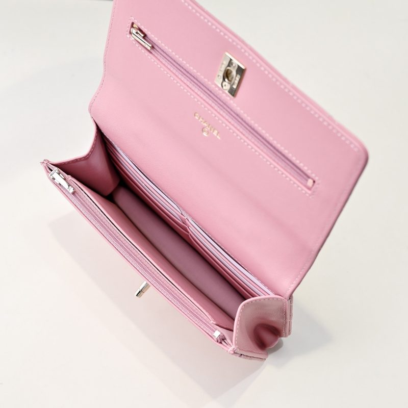 CC 24K Woc Top Handle 19cm Pink Lambskin Light Gold Hardware