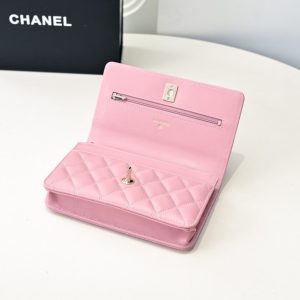 CC 24K Woc Top Handle 19cm Pink Lambskin Light Gold Hardware