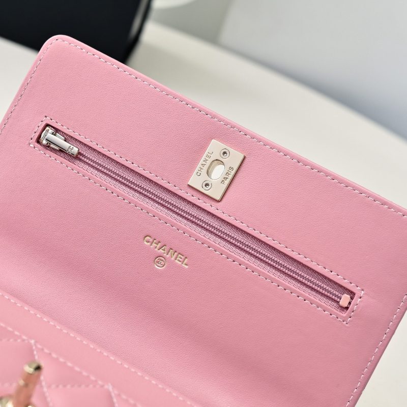 CC 24K Woc Top Handle 19cm Pink Lambskin Light Gold Hardware