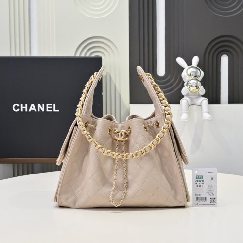 CC 25C Hobo Bags 30cm Nude Grained Calfskin