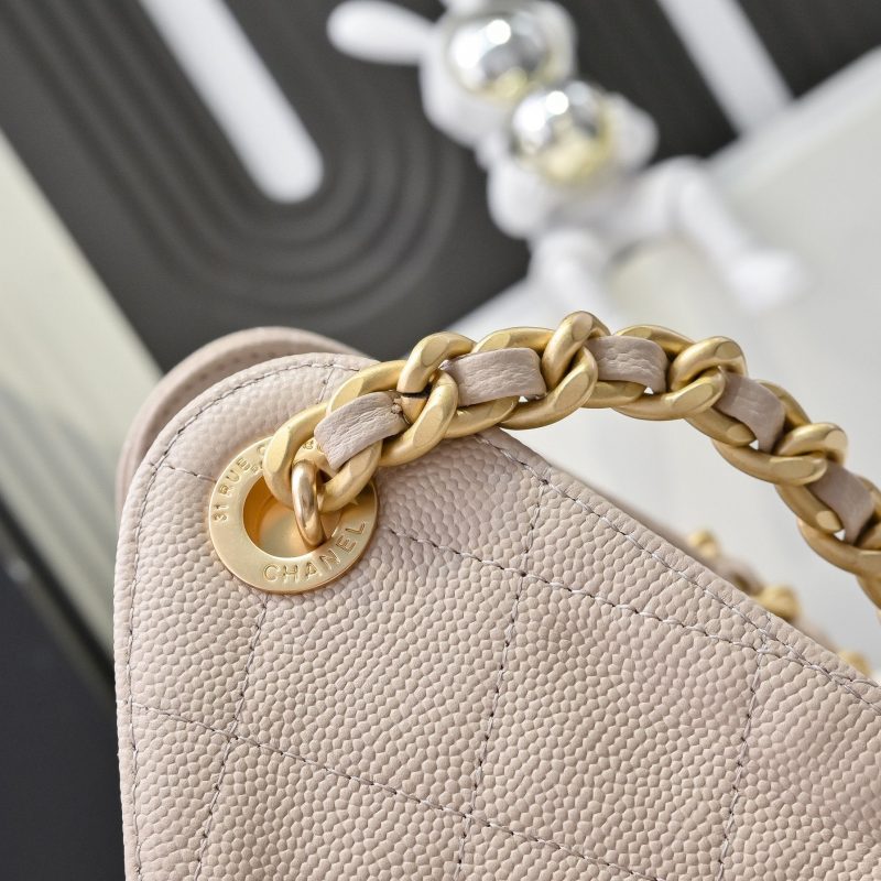 CC 25C Hobo Bags 30cm Nude Grained Calfskin