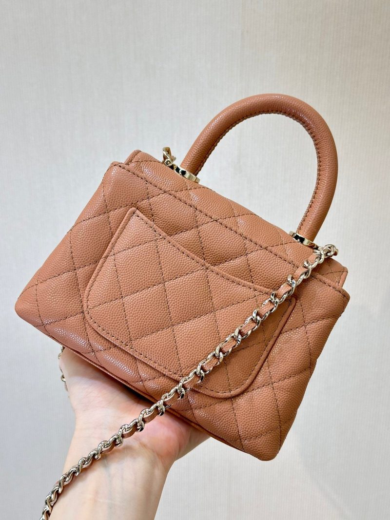 img_4072b1f8_20241111_i1731311273_6922_7_jpg CC 24K Coco Handle Nano 14.5cm Begie Grained Calfskin Gold Hardware