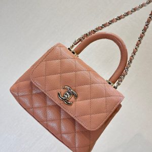 img_4072b1f8_20241111_i1731311273_8528_5_jpg CC 24K Coco Handle Nano 14.5cm Begie Grained Calfskin Gold Hardware