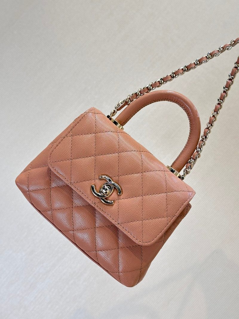 img_4072b1f8_20241111_i1731311273_8528_5_jpg CC 24K Coco Handle Nano 14.5cm Begie Grained Calfskin Gold Hardware