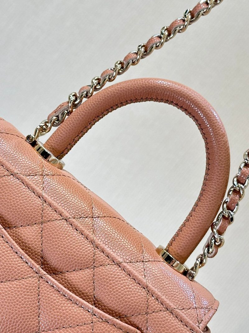 img_4072b1f8_20241111_i1731311273_981_4_jpg CC 24K Coco Handle Nano 14.5cm Begie Grained Calfskin Gold Hardware