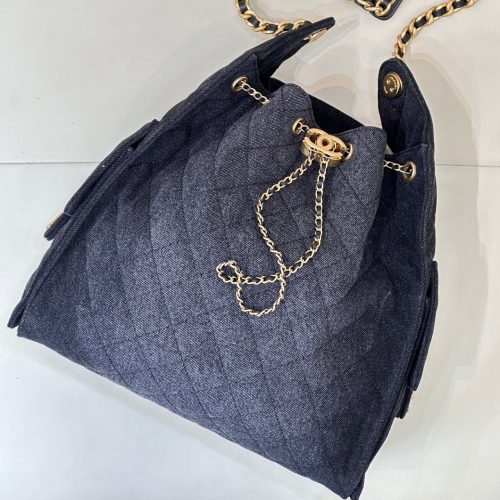 CC 25C Hobo Bags 40cm Dark Blue Denim