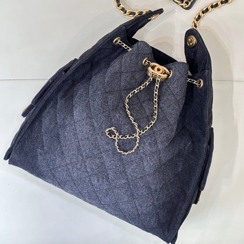 CC 25C Hobo Bags 40cm Dark Blue Denim