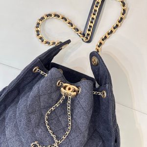 CC 25C Hobo Bags 40cm Dark Blue Denim