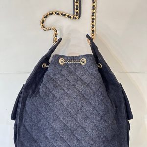 CC 25C Hobo Bags 40cm Dark Blue Denim