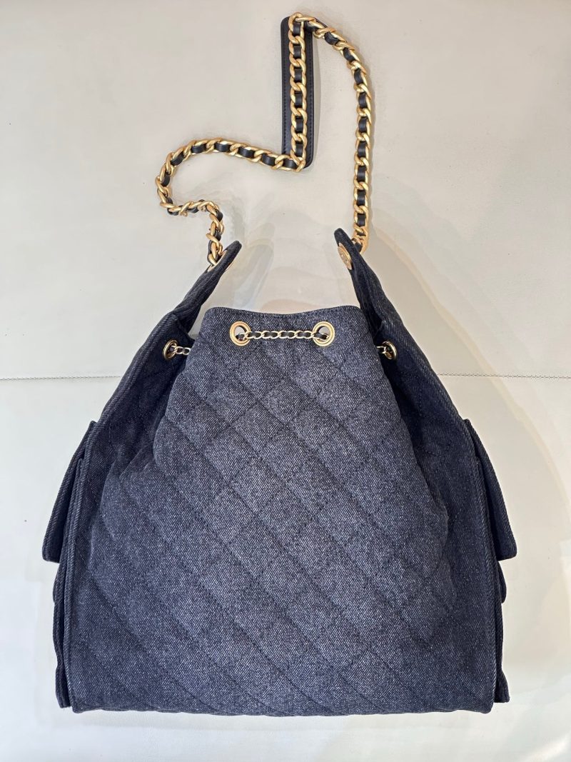 CC 25C Hobo Bags 40cm Dark Blue Denim