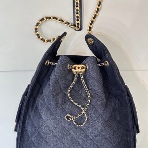 CC 25C Hobo Bags 40cm Dark Blue Denim