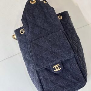 CC 25C Hobo Bags 40cm Dark Blue Denim