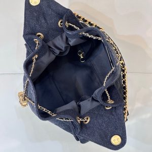 CC 25C Hobo Bags 40cm Dark Blue Denim