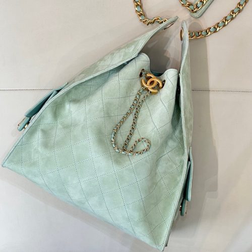 CC 25C Hobo Bags 40cm Light Green Suede