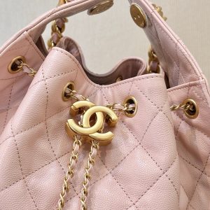 CC 25C Hobo Bags 40cm Pink Grained Calfskin