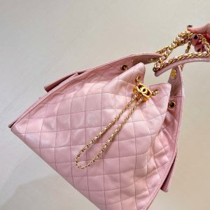 CC 25C Hobo Bags 40cm Pink Grained Calfskin