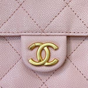 CC 25C Hobo Bags 40cm Pink Grained Calfskin