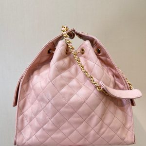 CC 25C Hobo Bags 40cm Pink Grained Calfskin