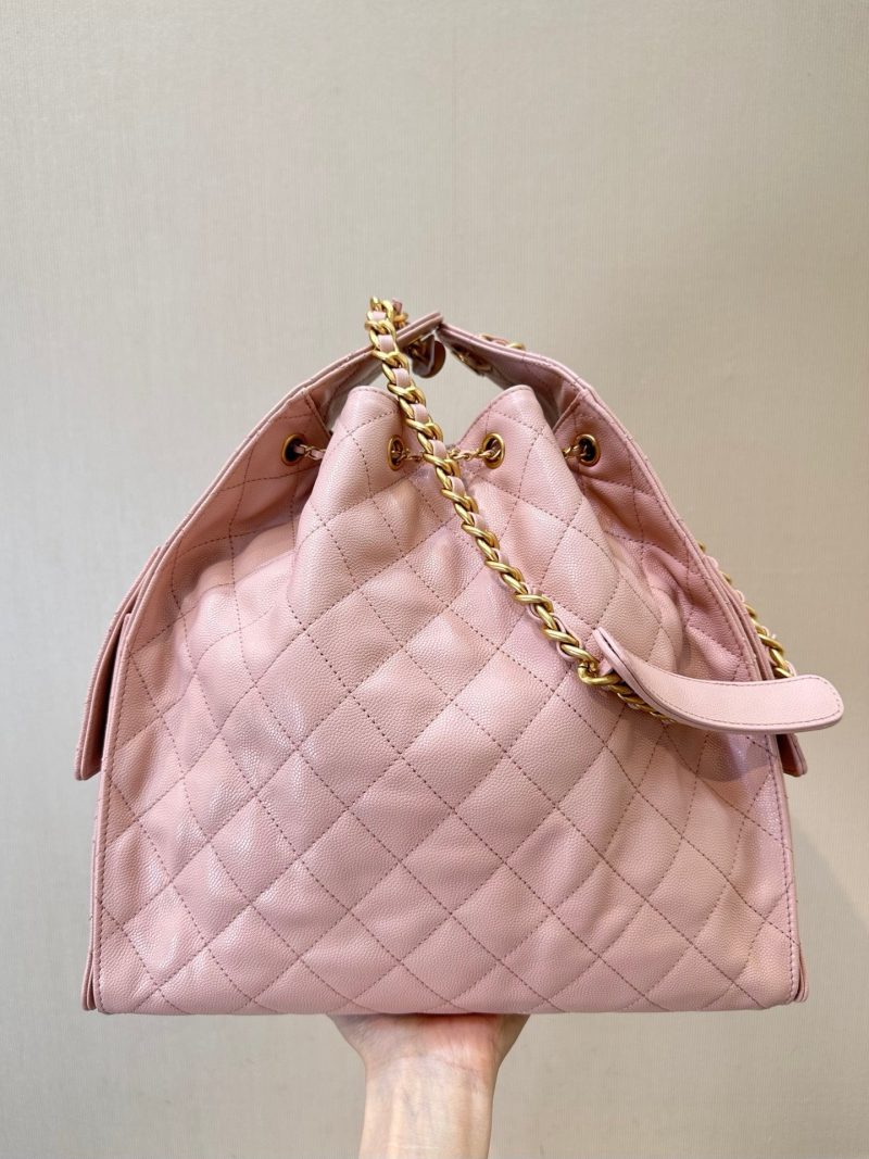 CC 25C Hobo Bags 40cm Pink Grained Calfskin