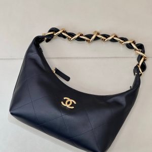 img_4072b1f8_20251014_i1760442263656_9419_0_3_jpg CC 2025 Hobo Bag Black Lambskin Gold Hardware 296891