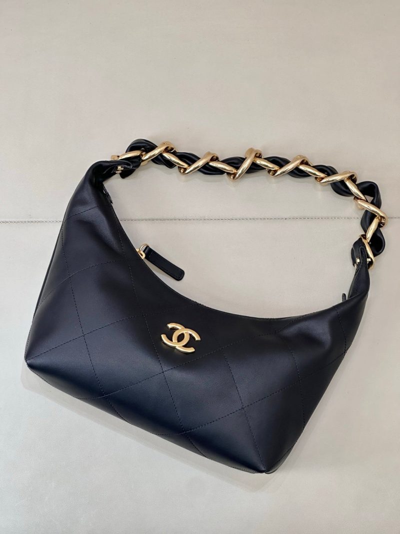 img_4072b1f8_20251014_i1760442263656_9419_0_3_jpg CC 2025 Hobo Bag Black Lambskin Gold Hardware 296891