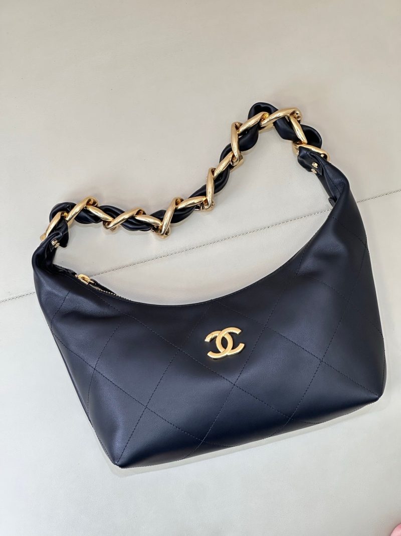 img_4072b1f8_20251014_i1760442264560_1003_0_1_jpg CC 2025 Hobo Bag Black Lambskin Gold Hardware 296891