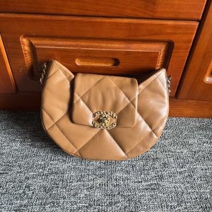 HOBO BAG 23 IN BRONZE BROWN LAMBSKIN GOLD MIX SILVER HARDWARE