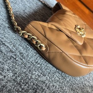 HOBO BAG 23 IN BRONZE BROWN LAMBSKIN GOLD MIX SILVER HARDWARE
