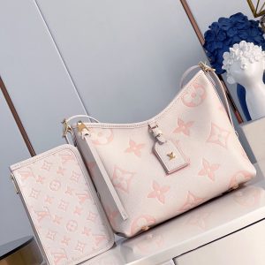 CARRYALL PM 29 LIGHT PINK MONOGRAM GRAINED COWHIDE LEATHER