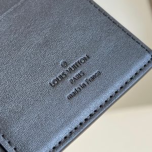 BRAZZA WALLET AEROGRAM 19CM BLACK CALFSKIN
