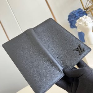 BRAZZA WALLET AEROGRAM 19CM BLACK CALFSKIN