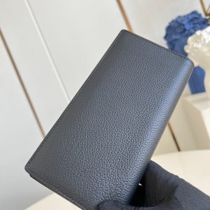 BRAZZA WALLET AEROGRAM 19CM BLACK CALFSKIN