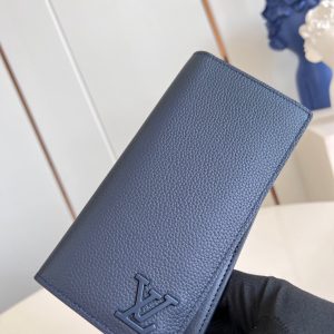 BRAZZA WALLET AEROGRAM 19CM BLUE CALFSKIN