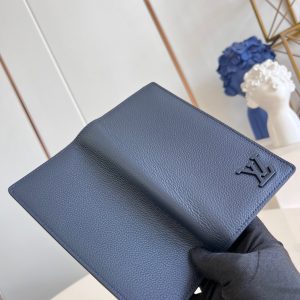 BRAZZA WALLET AEROGRAM 19CM BLUE CALFSKIN
