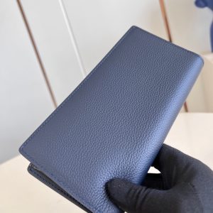 BRAZZA WALLET AEROGRAM 19CM BLUE CALFSKIN
