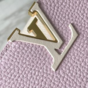 capucines bb 27 pink taurillon leather gold hardware