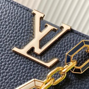 CAPUCINES BB 27CM DARK BLUE TAURILLON LEATHER