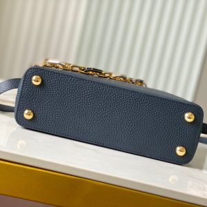 CAPUCINES BB 27CM DARK BLUE TAURILLON LEATHER