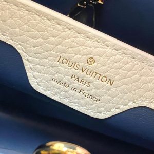 CAPUCINES BB 27CM DARK BLUE TAURILLON LEATHER