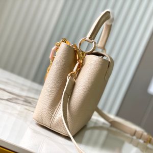 CAPUCINES BB 27CM BEIGE TAURILLON LEATHER