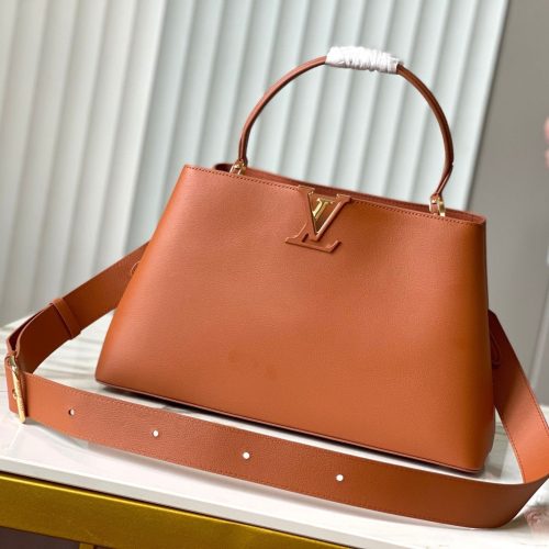img_460b6f34_20240724_a1721822462270_4175_jpg CAPUCINES GM 38CM BROWN ORANGE TAURILLON LEATHER