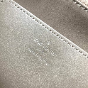 CAPUCINES GM 38CM BEIGE CANVAS BROWN CALFSKIN