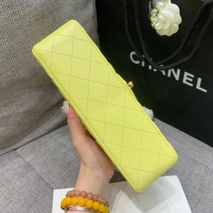 img_47d61fad_20231020_i1697780115_5079_2_jpg Small Classic Flap Bag 23cm Yellow Caviar Gold Hardware