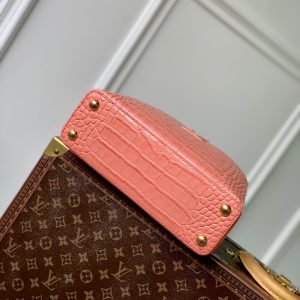 CAPUCINES BB 27 PINK ORANGE TAURILLON GOLD HARDWARE