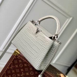 CAPUCINES BB 27 GREY TAURILLON SILVER HARDWARE