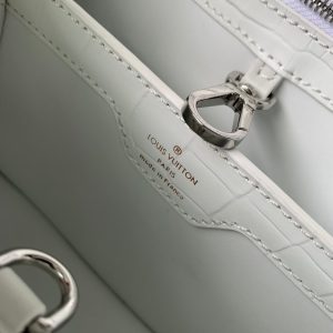 CAPUCINES BB 27 WHITE TAURILLON SILVER HARDWARE